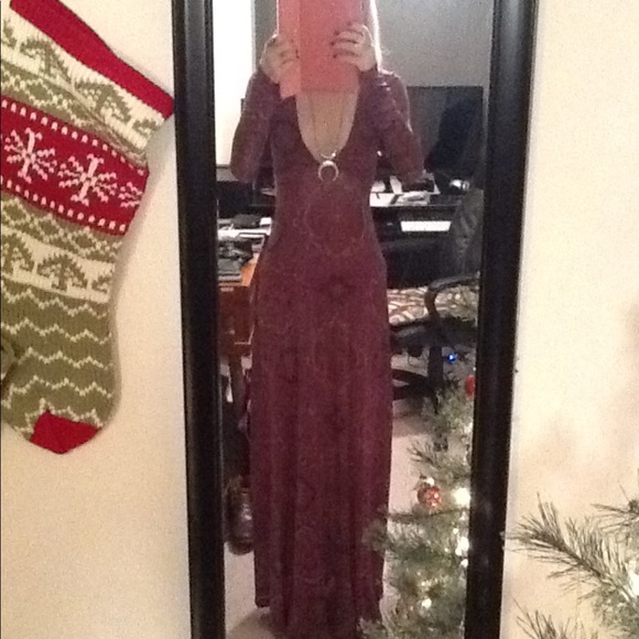 AMAZING Spanish Moss maxi long sleeve cutout dress - Picture 6 of 6